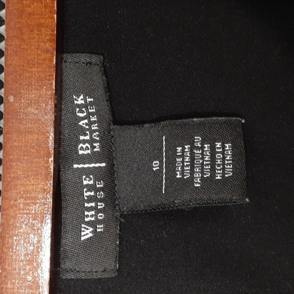 White House Black Market Argyle Black Print Dress - Picture 4 of 8